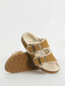 Birkenstock Arizona Fell Suede Leather Fur Narrow Wmn Flip Flops