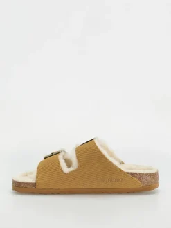 Birkenstock Arizona Fell Suede Leather Fur Narrow Wmn Flip Flops