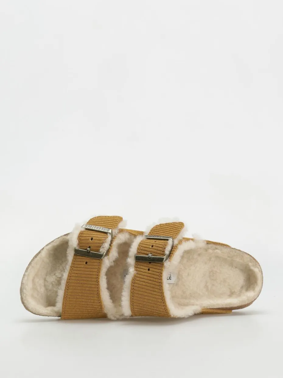 Birkenstock Arizona Fell Suede Leather Fur Narrow Wmn Flip Flops