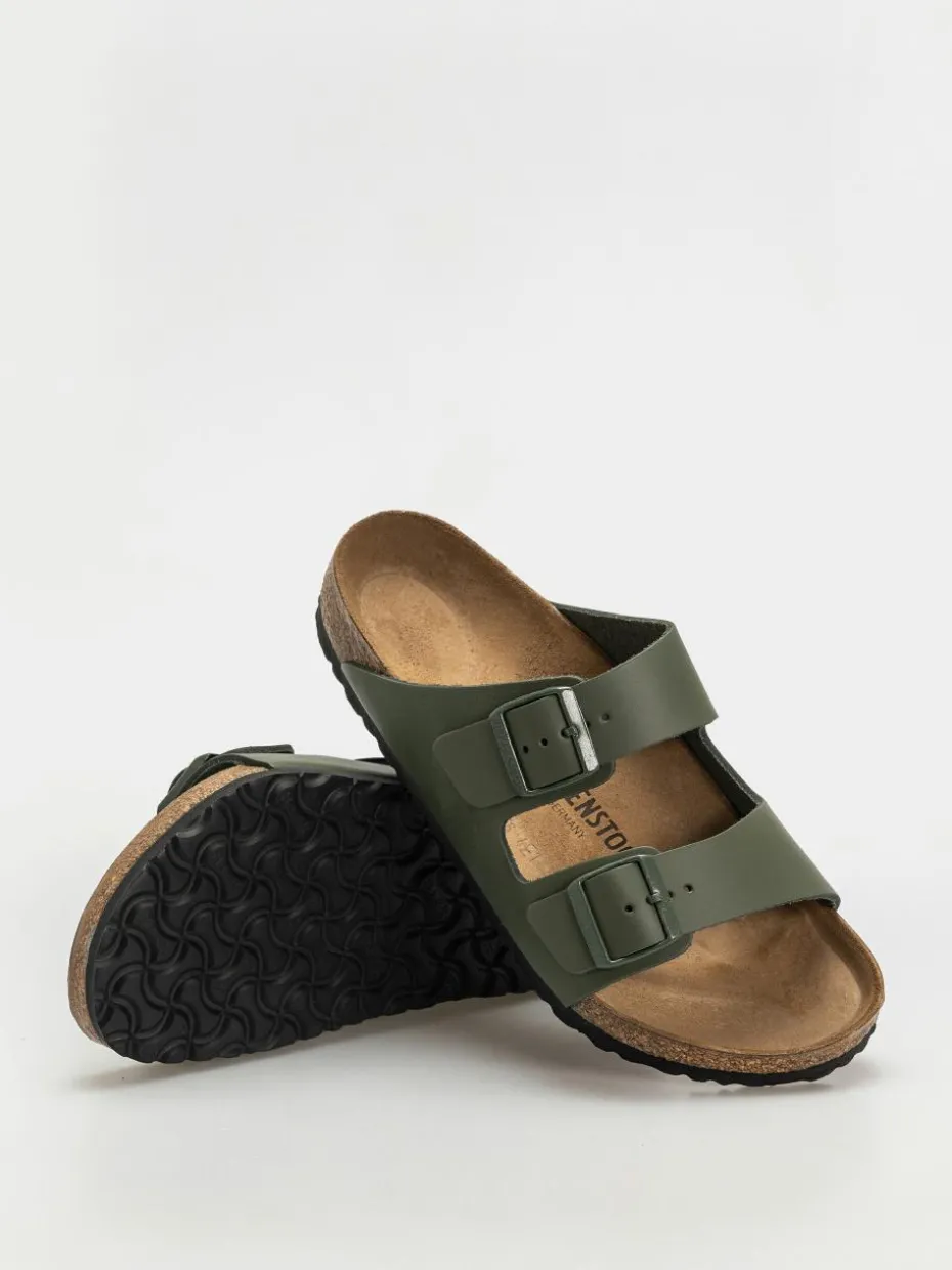 Birkenstock Arizona Natural Leather Regular Flip Flops