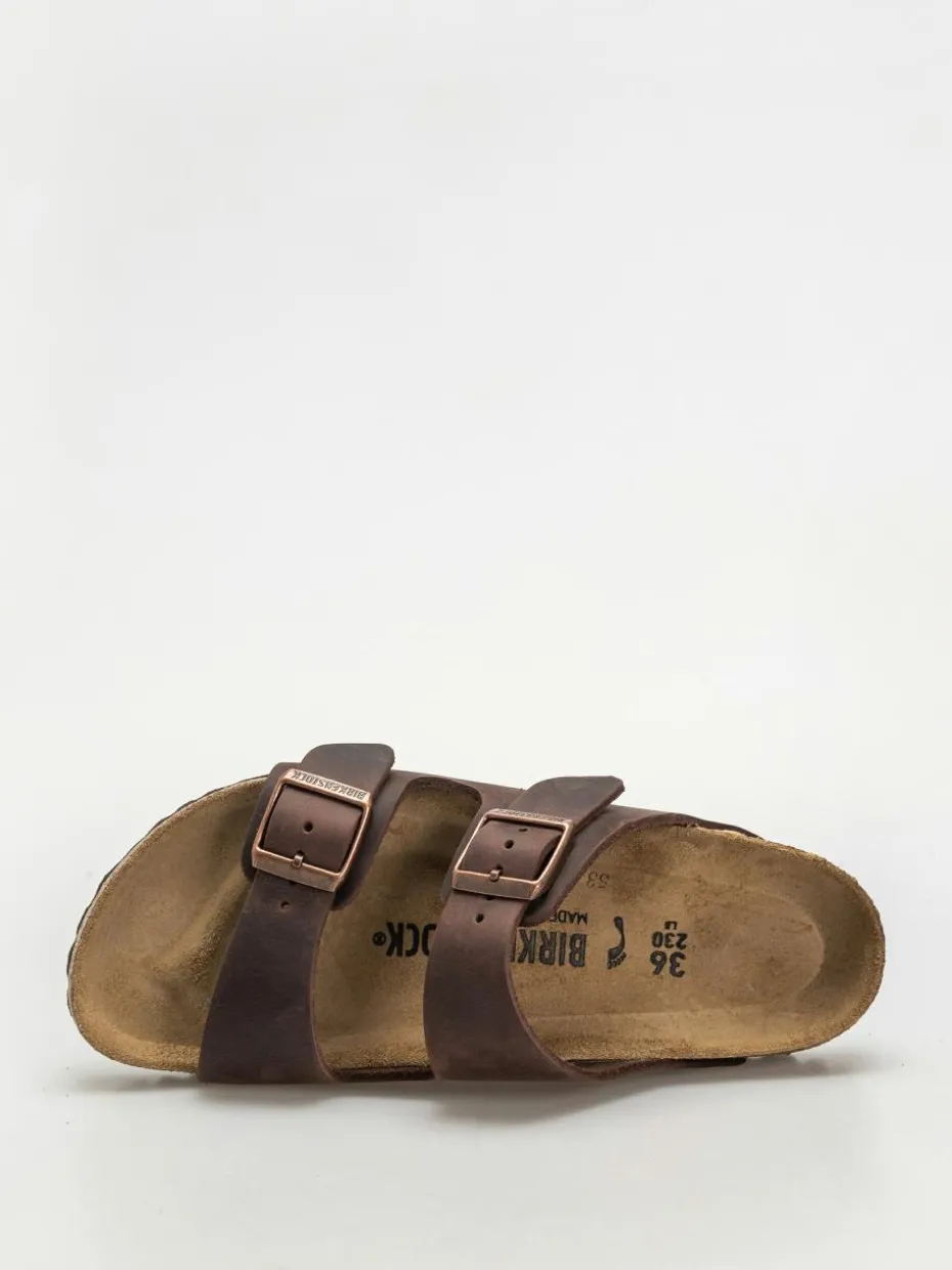 Birkenstock Arizona Oiled Leather Narrow Wmn Flip Flops