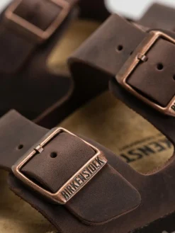 Birkenstock Arizona Oiled Leather Narrow Wmn Flip Flops