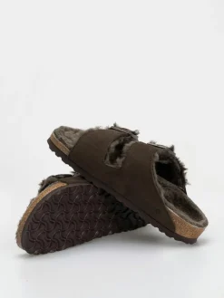 Birkenstock Arizona Shearling Suede Leather Fur Narrow Wmn Flip Flops
