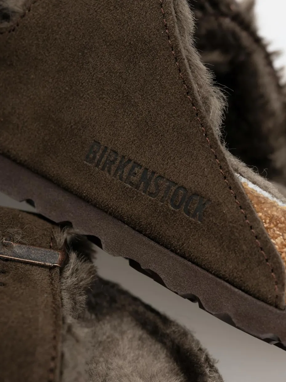 Birkenstock Arizona Shearling Suede Leather Fur Narrow Wmn Flip Flops