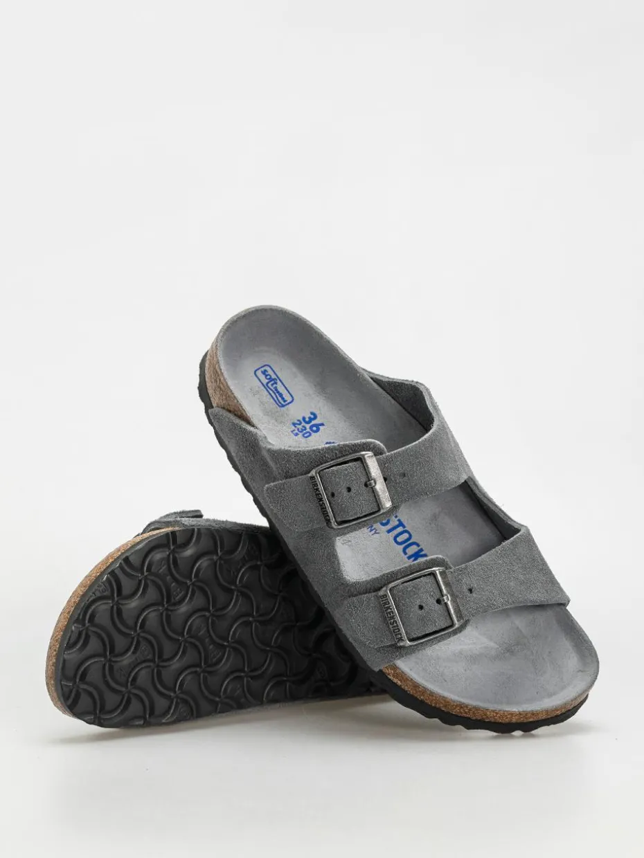 Birkenstock Arizona Suede Leather Narrow Wmn Flip Flops