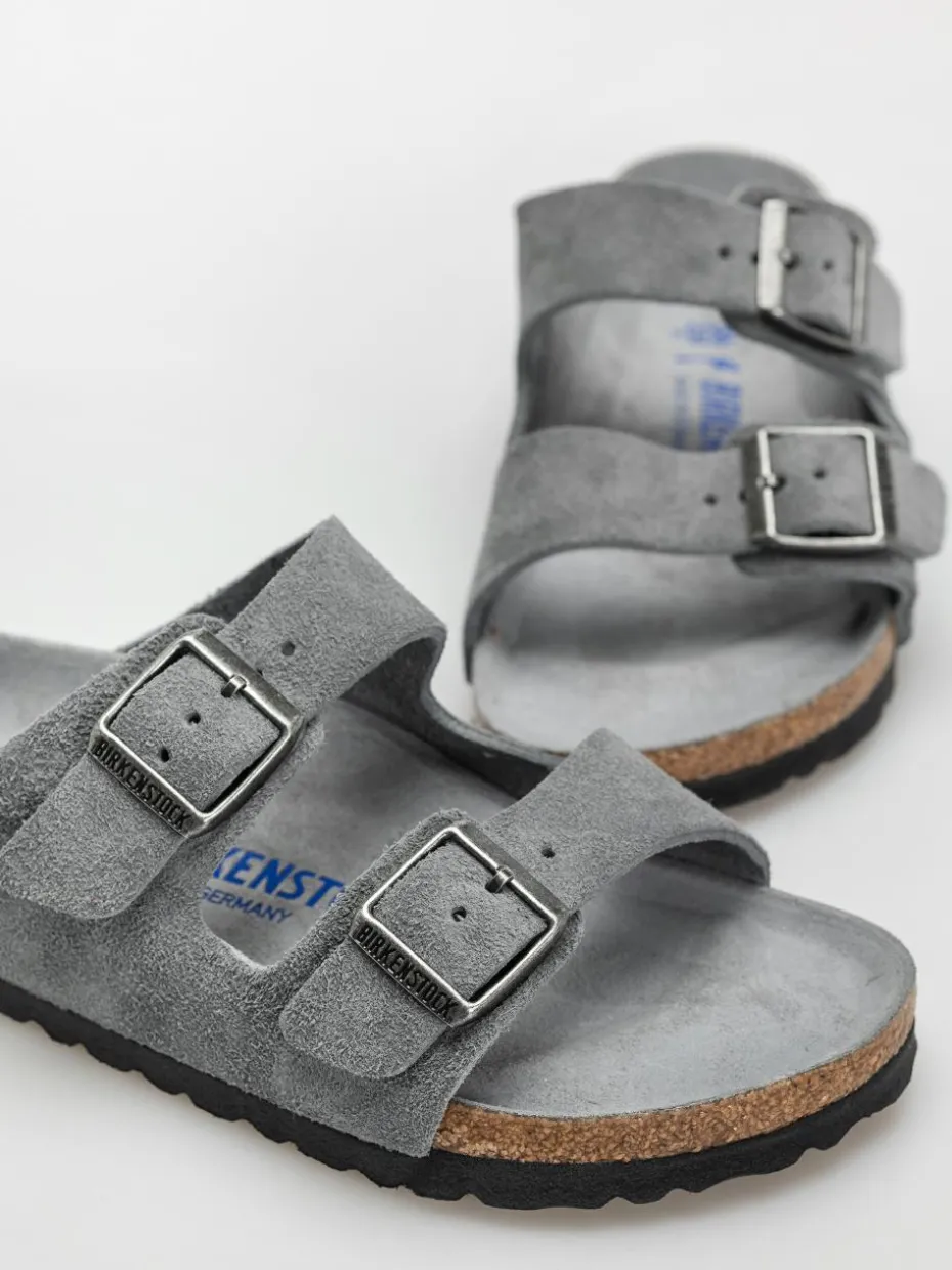 Birkenstock Arizona Suede Leather Narrow Wmn Flip Flops