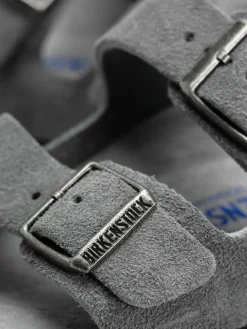 Birkenstock Arizona Suede Leather Narrow Wmn Flip Flops