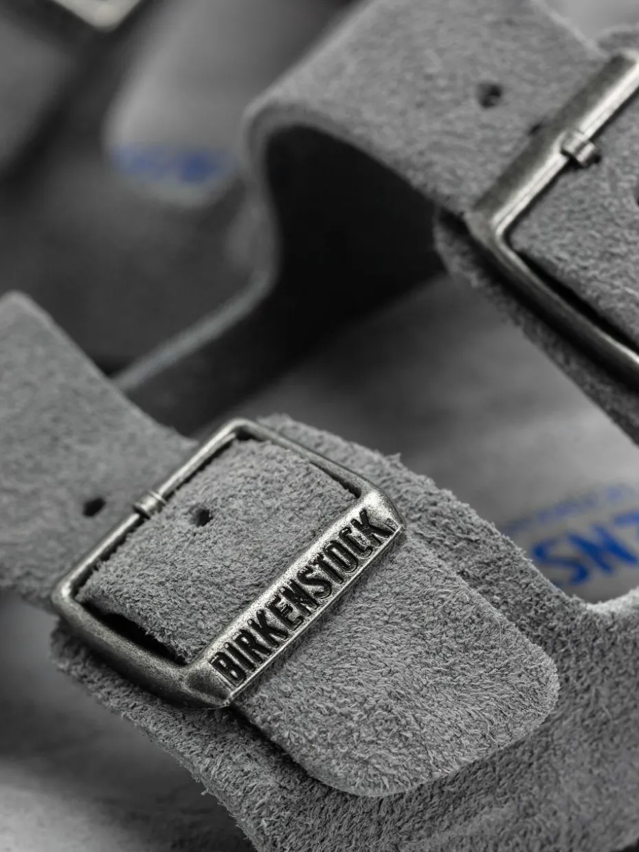 Birkenstock Arizona Suede Leather Narrow Wmn Flip Flops