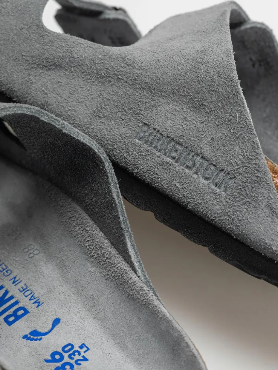 Birkenstock Arizona Suede Leather Narrow Wmn Flip Flops