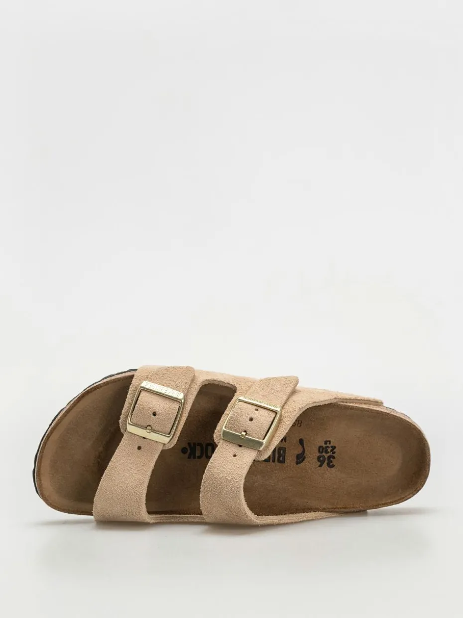 Birkenstock Arizona Suede Leather Narrow Wmn Flip Flops