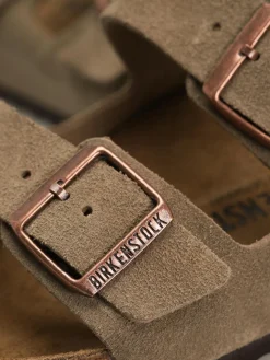 Birkenstock Arizona Suede Leather Regular Flip Flops