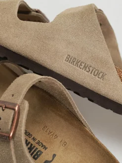 Birkenstock Arizona Suede Leather Narrow Wmn Flip Flops