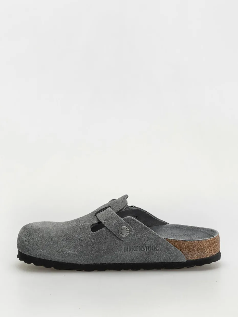 Birkenstock Boston SFB Suede Leather Narrow Wmn Flip Flops