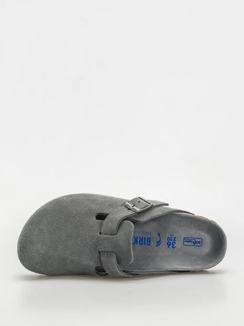 Birkenstock Boston SFB Suede Leather Narrow Wmn Flip Flops