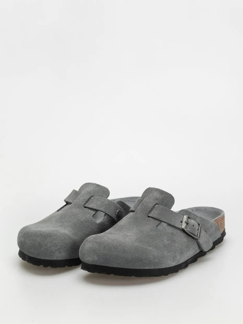 Birkenstock Boston SFB Suede Leather Narrow Wmn Flip Flops