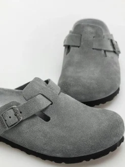 Birkenstock Boston SFB Suede Leather Narrow Wmn Flip Flops