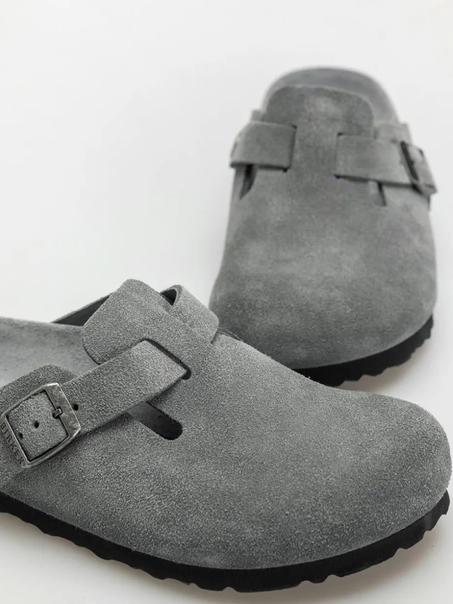 Birkenstock Boston SFB Suede Leather Narrow Wmn Flip Flops