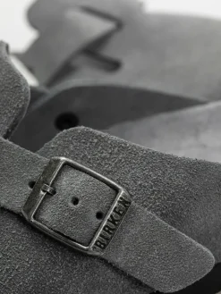 Birkenstock Boston SFB Suede Leather Narrow Wmn Flip Flops