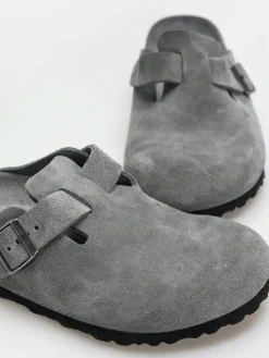 Birkenstock Boston SFB Suede Leather Regular Flip Flops