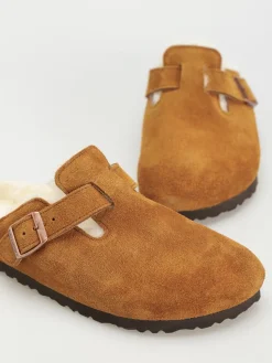 Birkenstock Boston Suede Leather Narrow Flip flops Wmn