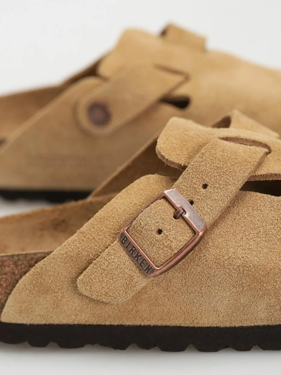 Birkenstock Boston Suede Leather Narrow Wmn Flip Flops