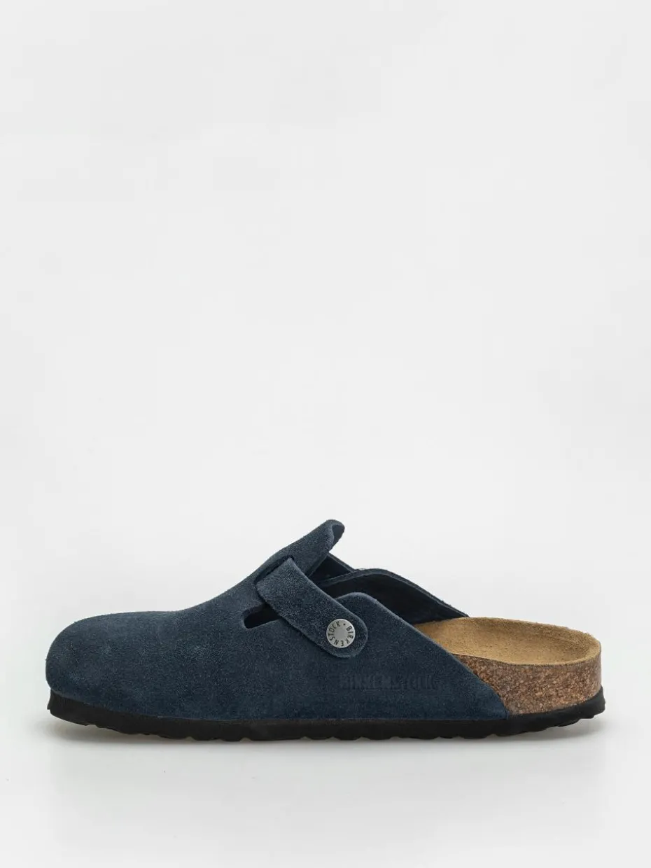 Birkenstock Boston Suede Leather Narrow Wmn Flip Flops