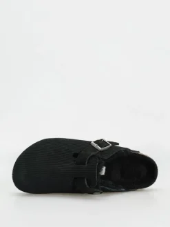 Birkenstock Boston VL Fell Suede Leather Fur Narrow Wmn Flip Flops