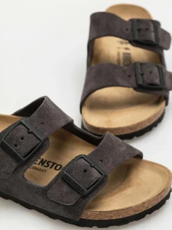 Birkenstock Flip Flops Arizona Suede Leather Narrow Wmn