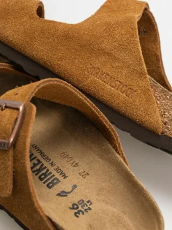 Birkenstock Flip Flops Arizona Suede Leather Narrow Wmn