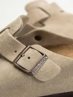 Birkenstock Flip Flops Boston Suede Leather Regular