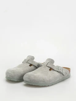 Birkenstock Flip Flops Boston Suede Leather Narrow Wmn