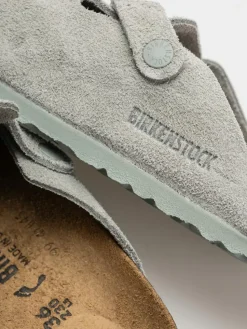 Birkenstock Flip Flops Boston Suede Leather Narrow Wmn