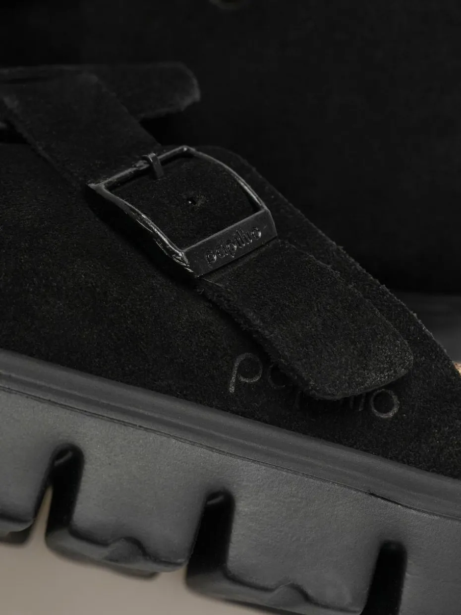 Birkenstock Flip Flops Boston Chunky Suede Narrow Wmn