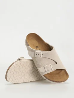 Birkenstock Flip Flops Zurich Suede Leather Narrow Wmn