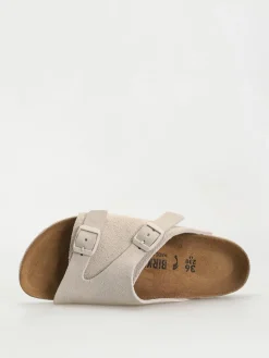 Birkenstock Flip Flops Zurich Suede Leather Narrow Wmn