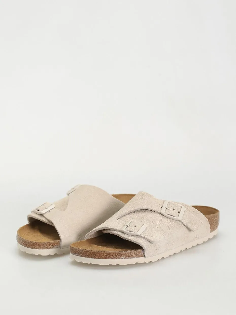 Birkenstock Flip Flops Zurich Suede Leather Narrow Wmn