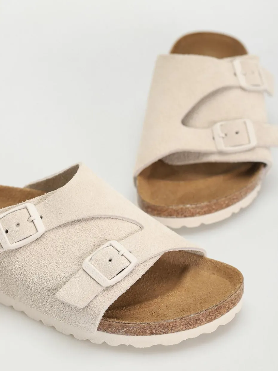 Birkenstock Flip Flops Zurich Suede Leather Narrow Wmn