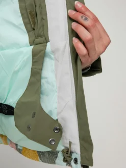 Damen Roxy Galaxy Print Block Snowboardjacke