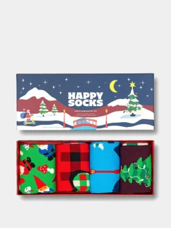Happy Socks 4 Pack Santa's Workshops Gift Set Socken