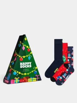 Happy Socks Socken 3-Pack Holiday Tree Gift Set