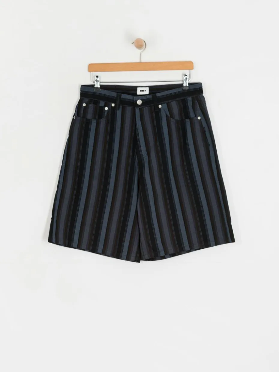 OBEY Shorts Baja Stripe Baggy Denim