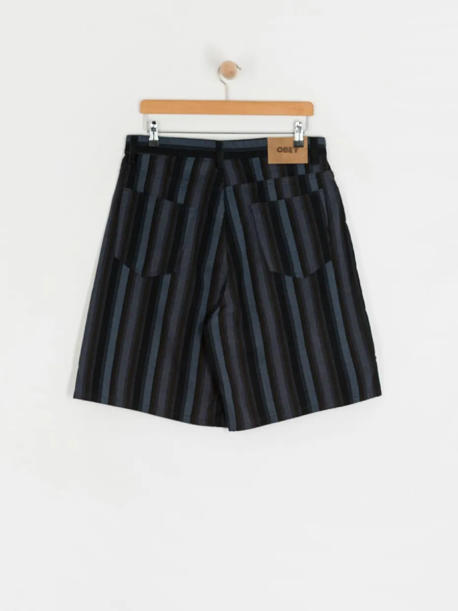 OBEY Shorts Baja Stripe Baggy Denim