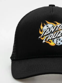 Santa Cruz Cap Flaming Dice Dot