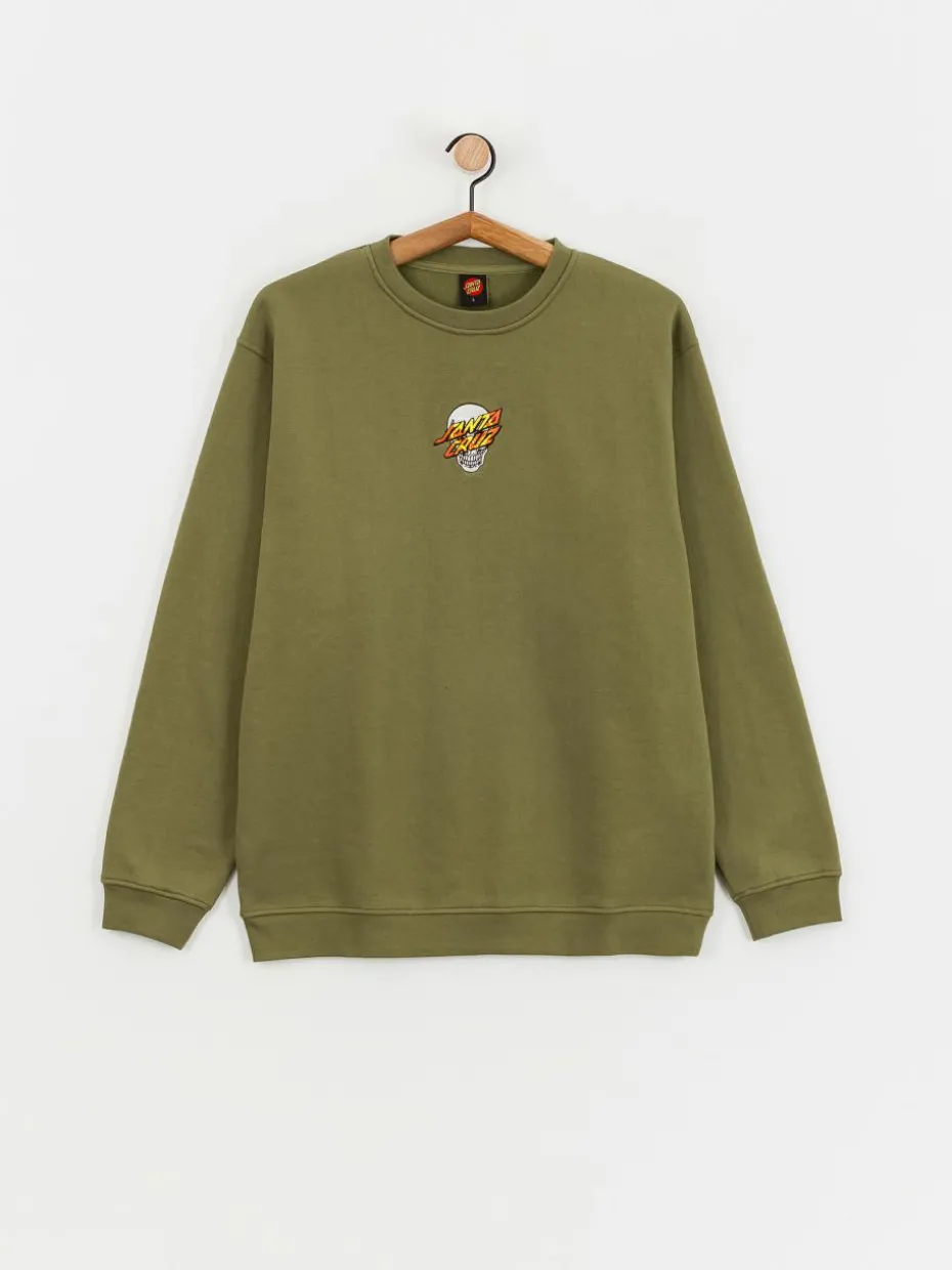 Santa Cruz Dressen Skull Dot Front Crew Sweatshirt
