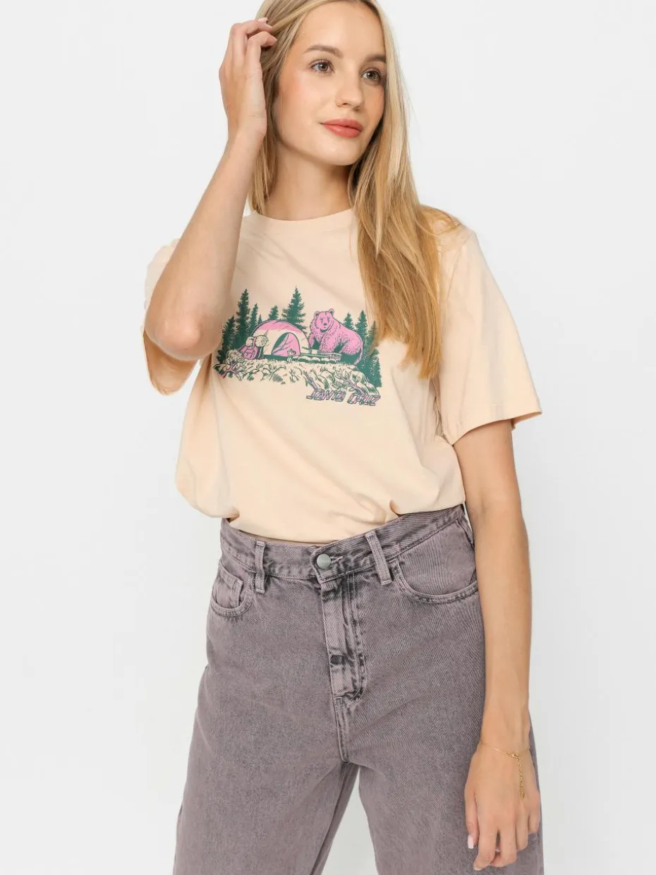 Santa Cruz Woodland Mini Strip Front Wmn T-Shirt